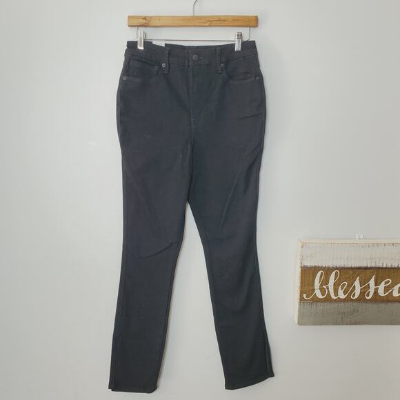 NWT Good American Good Curve Skinny Split Hem Black 8/29 - Picture 1 of 11